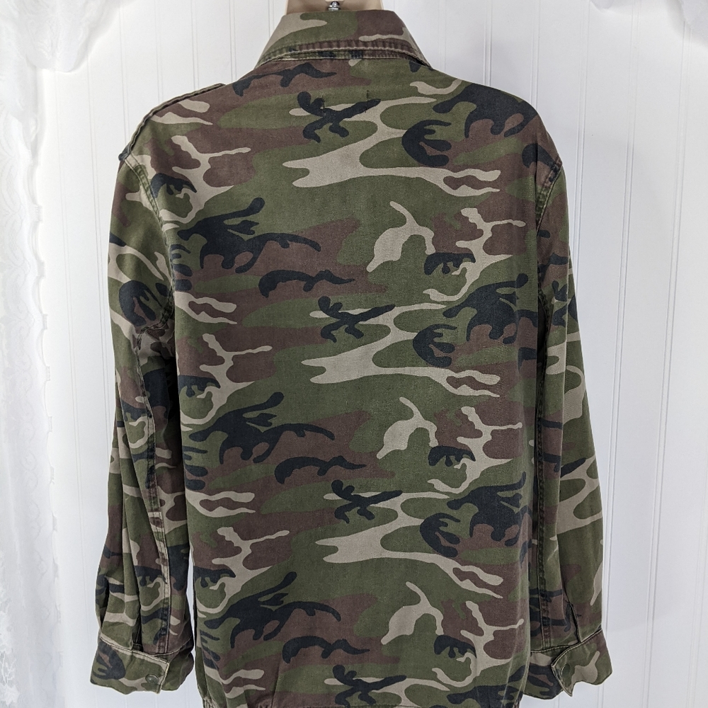 TOPSHOP Camo Field Utility Jacket Sz 4 - Picture 10 of 13
